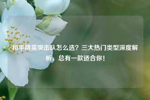 和平精英突击队怎么选?三大热门类型深度解析,总有一款适合你!