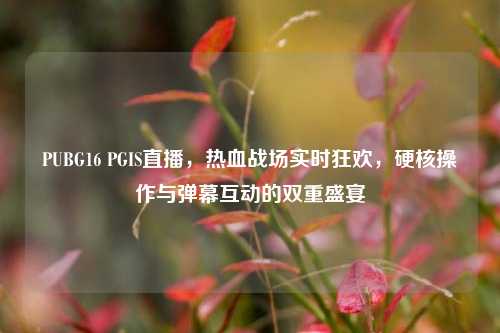 PUBG16 PGIS直播,热血战场实时狂欢,硬核操作与弹幕互动的双重盛宴