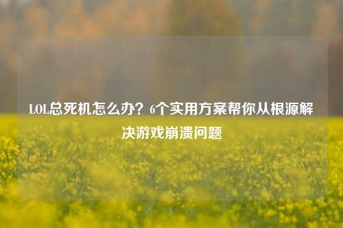 LOL总死机怎么办?6个实用方案帮你从根源解决游戏崩溃问题