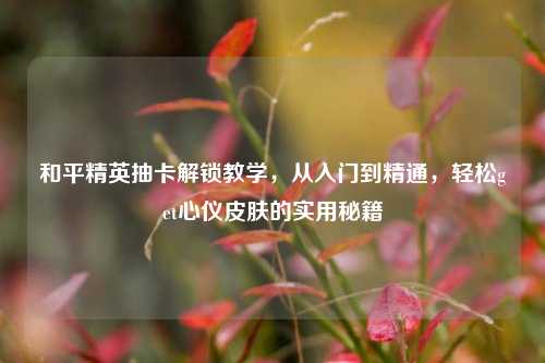 和平精英抽卡解锁教学,从入门到精通,轻松get心仪皮肤的实用秘籍