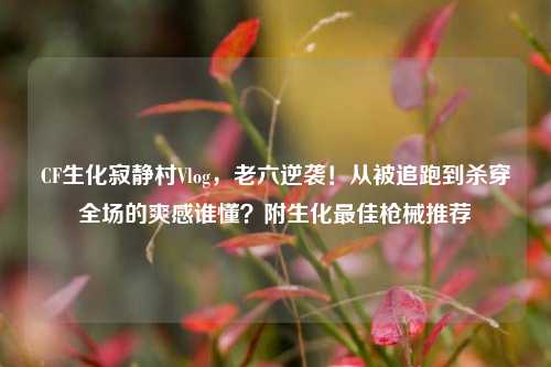 CF生化寂静村Vlog,老六逆袭!从被追跑到杀穿全场的爽感谁懂?附生化更佳枪械推荐