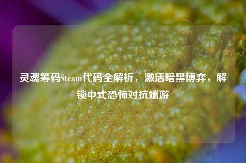 灵魂筹码Steam代码全解析,激活暗黑博弈,解锁中式恐怖对抗端游