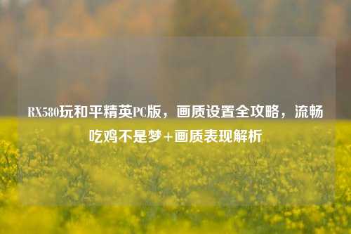 RX580玩和平精英PC版,画质设置全攻略,流畅吃鸡不是梦+画质表现解析
