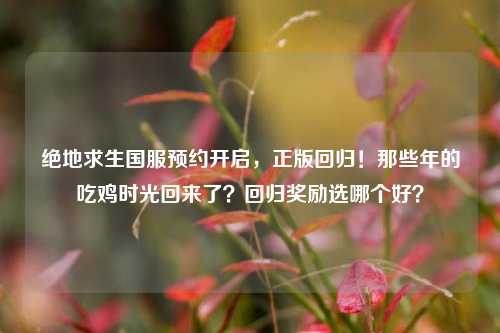 绝地求生国服预约开启,正版回归!那些年的吃鸡时光回来了?回归奖励选哪个好?