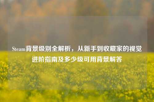 Steam背景级别全解析,从新手到收藏家的视觉进阶指南及多少级可用背景解答