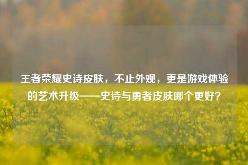 王者荣耀史诗皮肤，不止外观，更是游戏体验的艺术升级——史诗与勇者皮肤哪个更好？