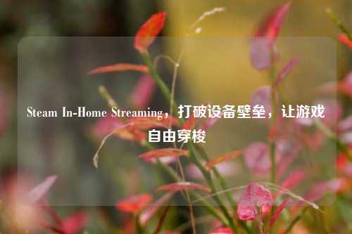 Steam In-Home Streaming,打破设备壁垒,让游戏自由穿梭