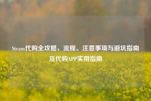 Steam *** 全攻略,流程、注意事项与避坑指南及 *** APP实用指南
