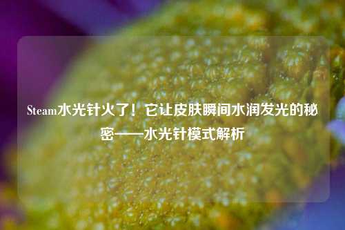 Steam水光针火了!它让皮肤瞬间水润发光的秘密——水光针模式解析