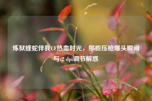 炼狱蝰蛇伴我CF热血时光，那些压枪爆头瞬间与v2 dpi调节解惑