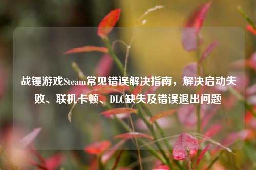战锤游戏Steam常见错误解决指南,解决启动失败、联机卡顿、DLC缺失及错误退出问题
