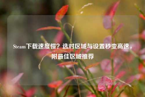 Steam *** 慢?选对区域与设置秒变高速,附更佳区域推荐