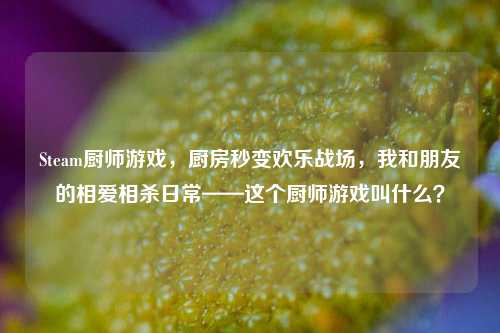 Steam厨师游戏,厨房秒变欢乐战场,我和朋友的相爱相杀日常——这个厨师游戏叫什么?
