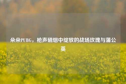 朵朵PUBG,枪声硝烟中绽放的战场玫瑰与蒲公英
