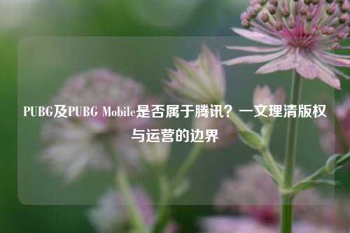 PUBG及PUBG Mobile是否属于腾讯?一文理清版权与运营的边界