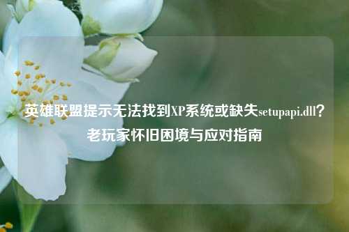 英雄联盟提示无法找到XP系统或缺失setupapi.dll?老玩家怀旧困境与应对指南