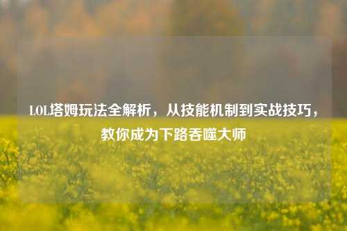 LOL塔姆玩法全解析,从技能机制到实战技巧,教你成为下路吞噬大师