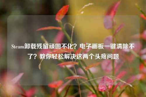 Steam卸载残留顽固不化?电子画板一键清除不了?教你轻松解决这两个头疼问题